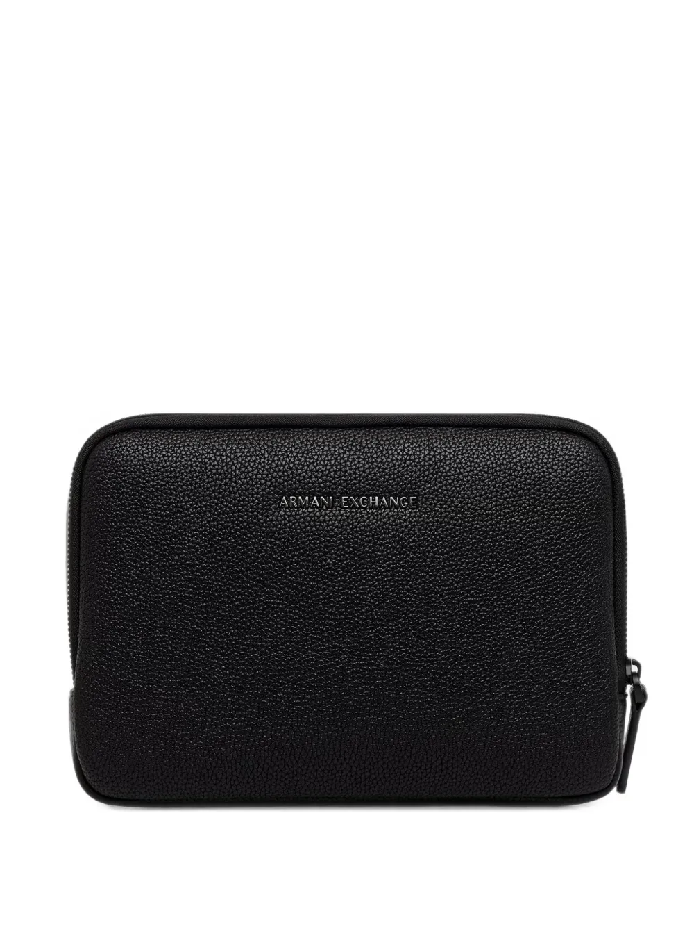 Armani Exchange pebbled clutch bag - Schwarz
