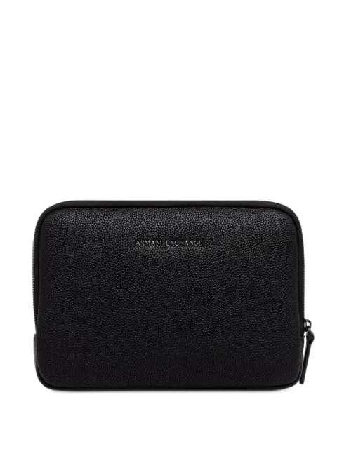 Armani Exchange pebbled clutch bag