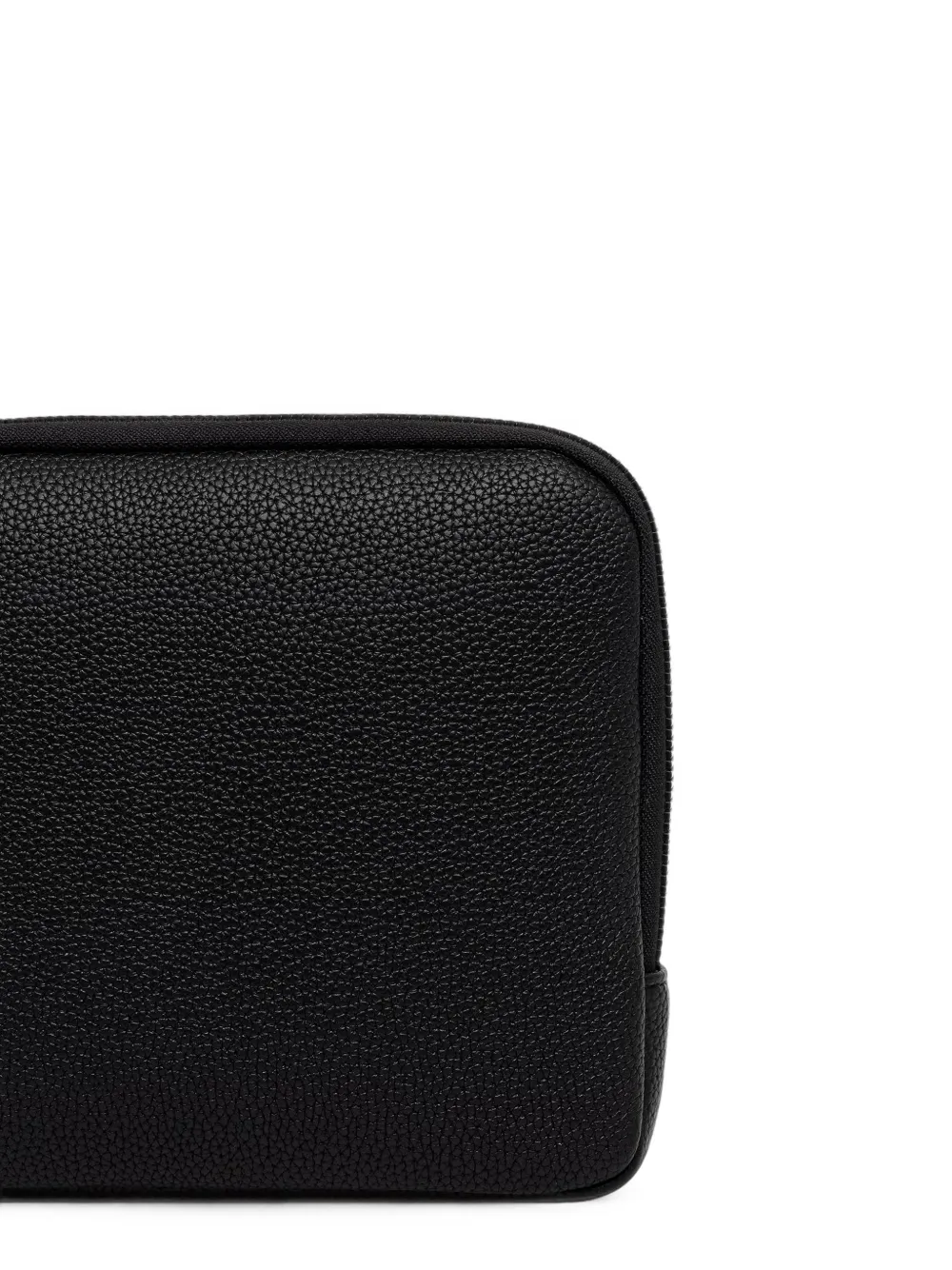 Armani Exchange pebbled clutch bag Zwart