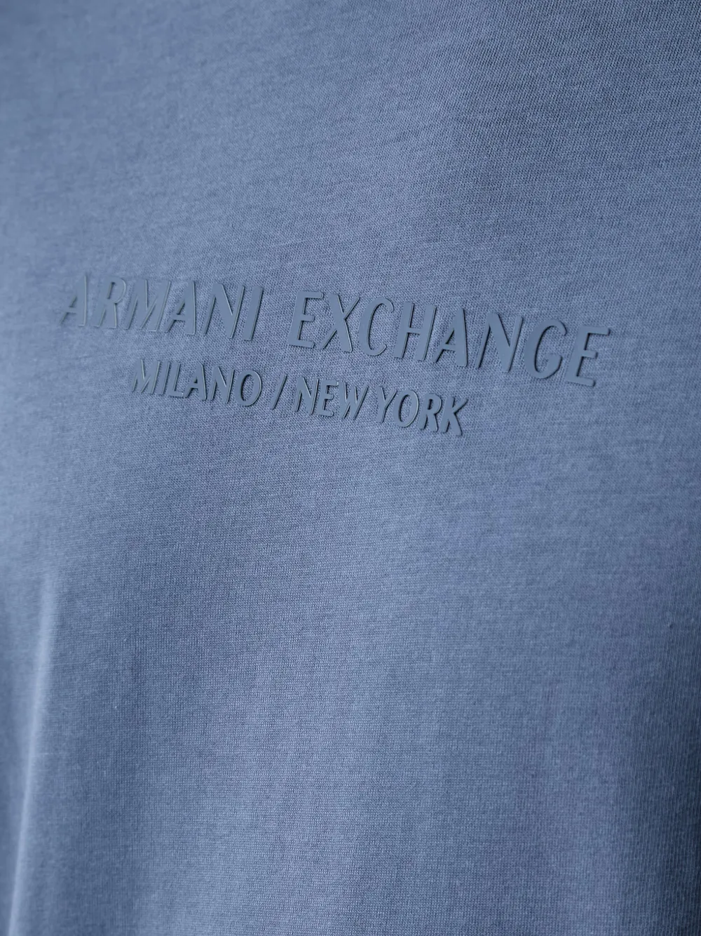 Armani Exchange T-shirt met logo-reliëf Blauw