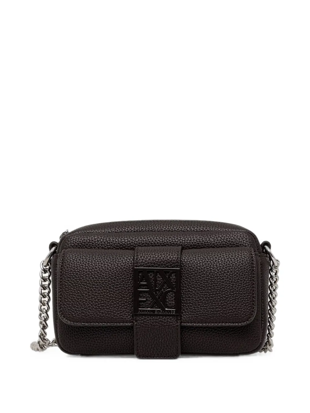 Armani Exchange Bewerkte crossbodytas met logoplakkaat Bruin