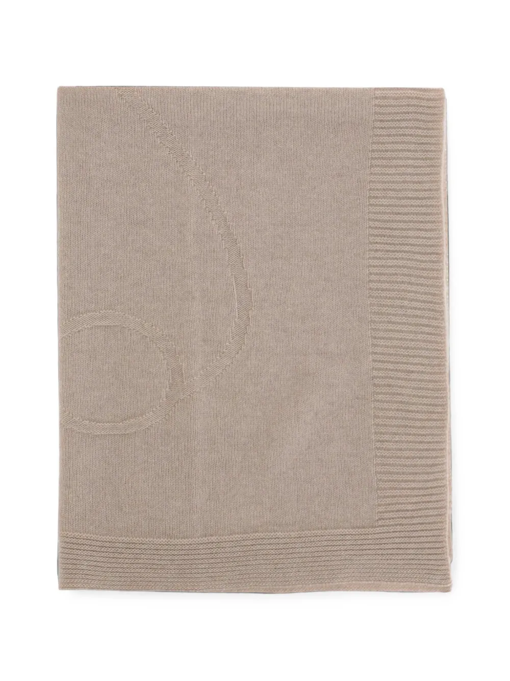 Tartine Et Chocolat logo-intarsia cashmere scarf - Toni neutri