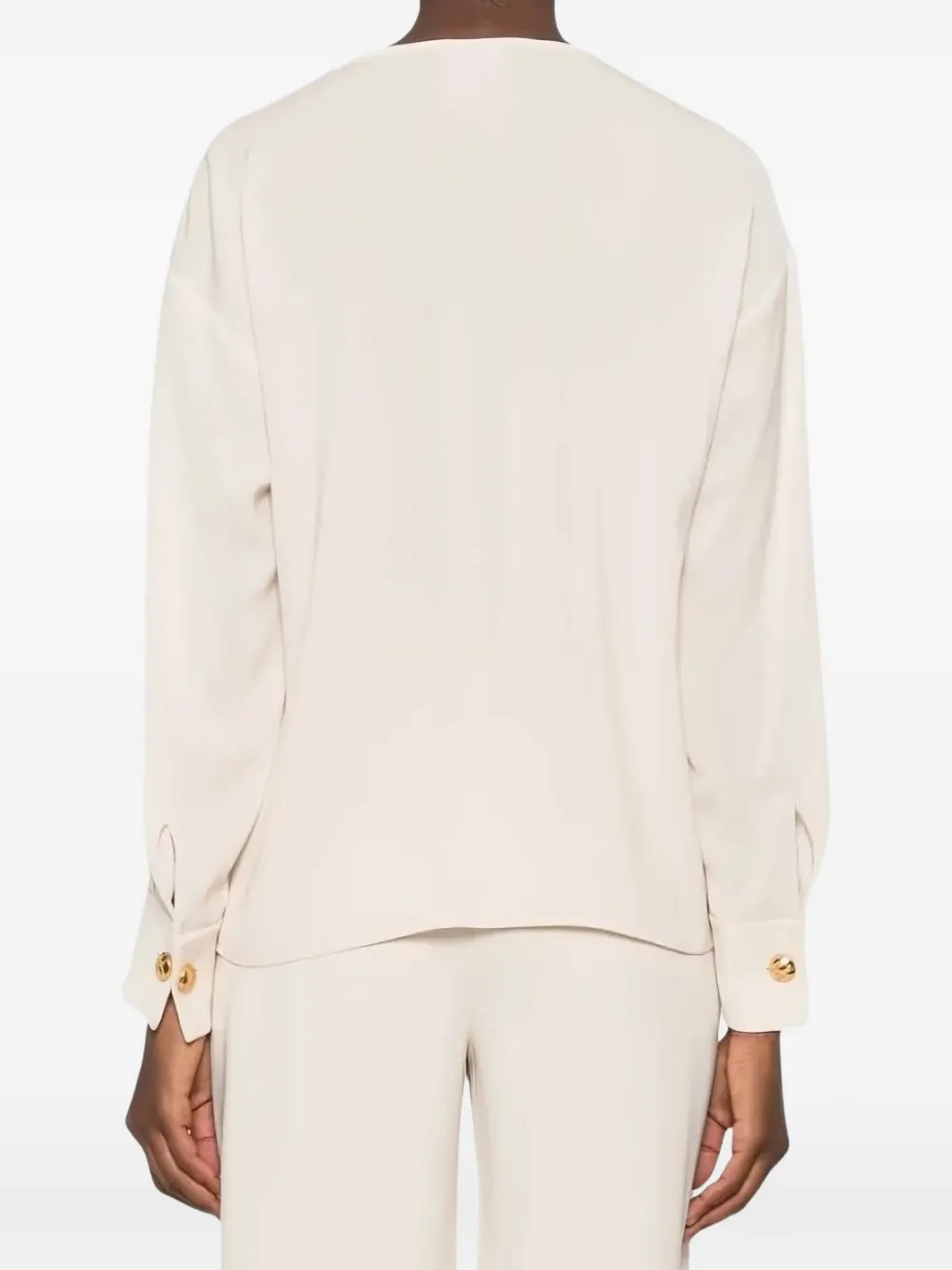 Max Mara Blouse met col Beige