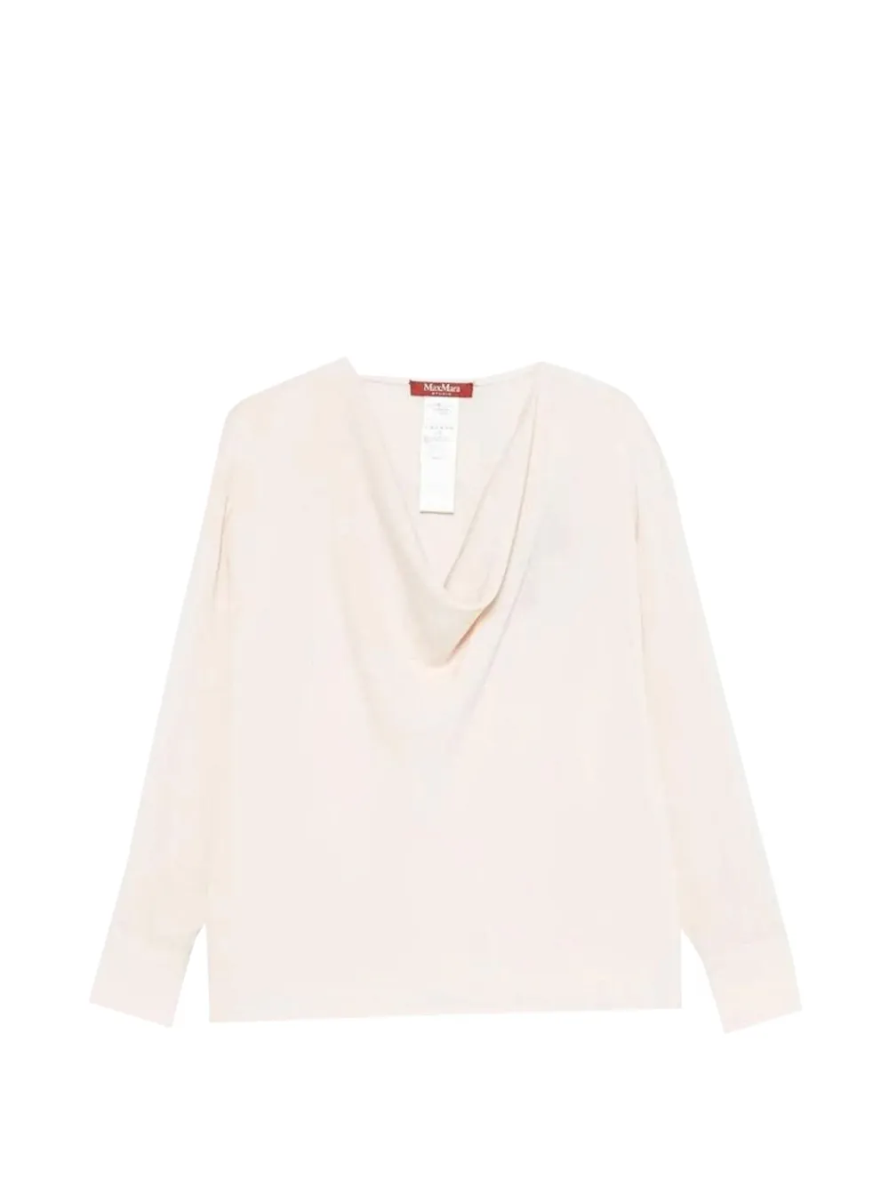 Max Mara cowl-neck long-sleeve blouse - Toni neutri