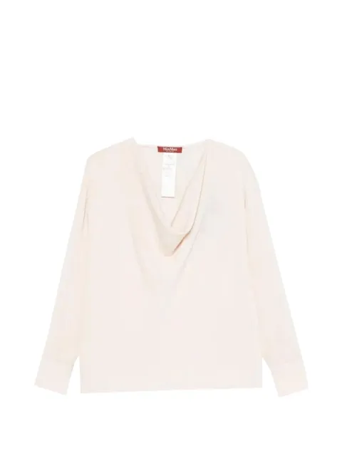 Max Mara blusa con cuello desbocado