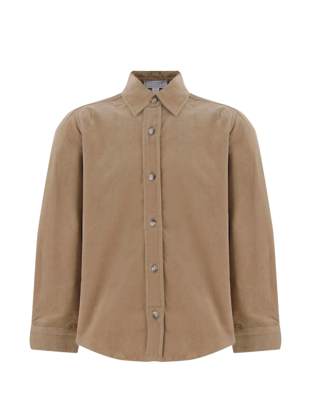 Nicoletta Fanna Langarmshirt aus Cord - Braun