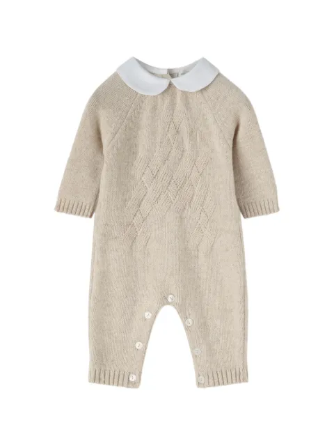 NANAN cable-knit peter pan collar romper
