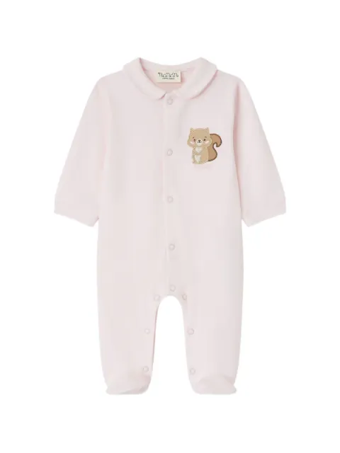 NANAN squirrel-patch Peter Pan-collar pajamas