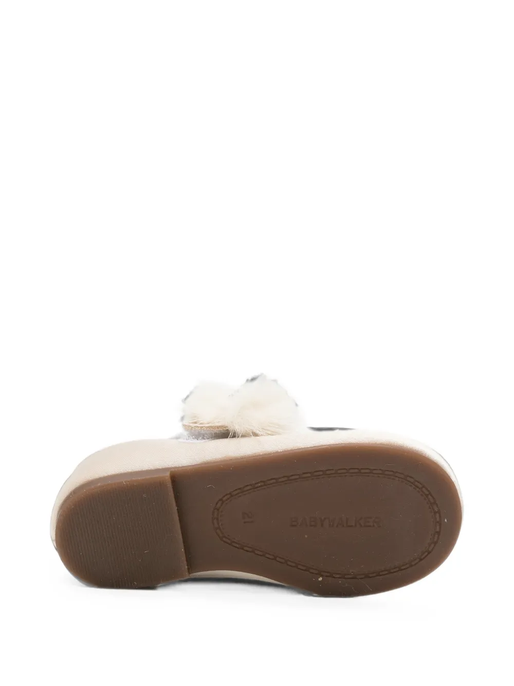 BabyWalker Ballerina's met afwerking Beige