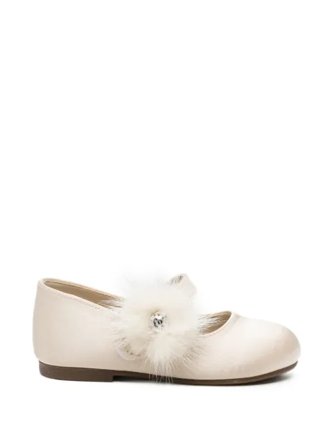 BabyWalker fur-trimmed ballet flats