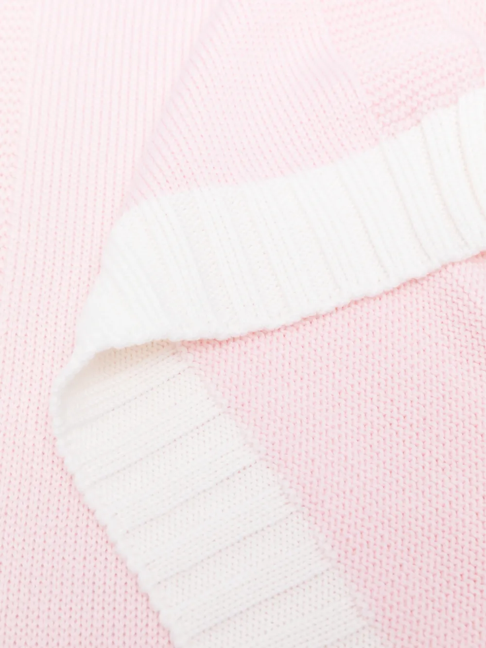 Colorichiari Kabelgebreide deken met strikdetail Roze