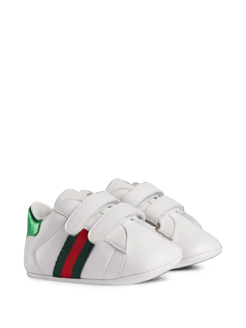 Gucci Kids Ace leather touch-strap sneakers - Weiß