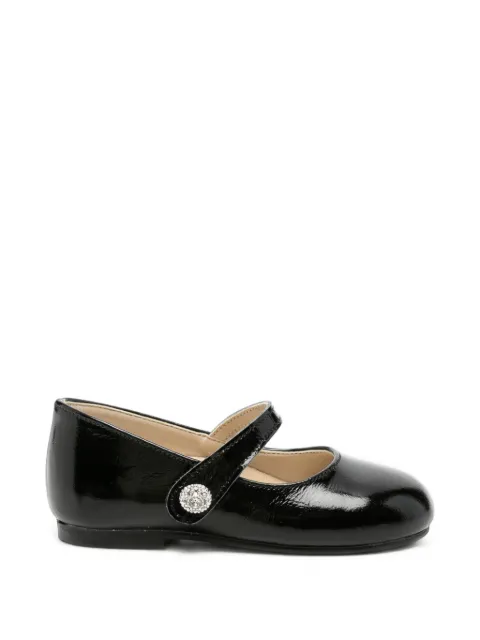 BabyWalker patent-finish crystal-embellished ballet flats