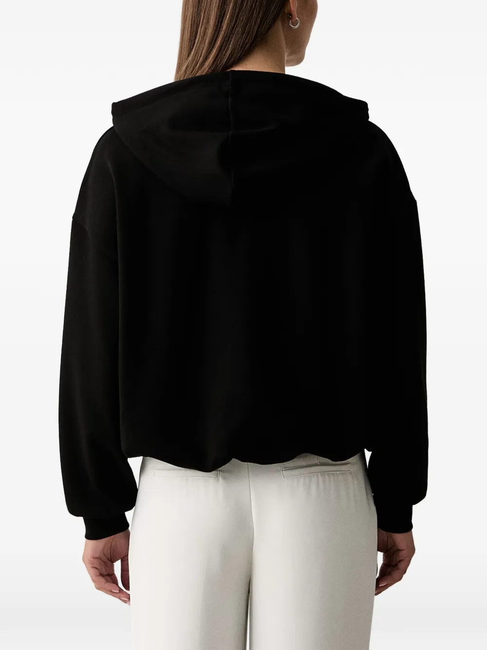 Armani Exchange Hoodie met geborduurd logo Zwart
