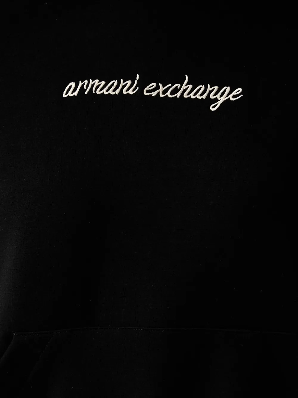 Armani Exchange Hoodie met geborduurd logo Zwart
