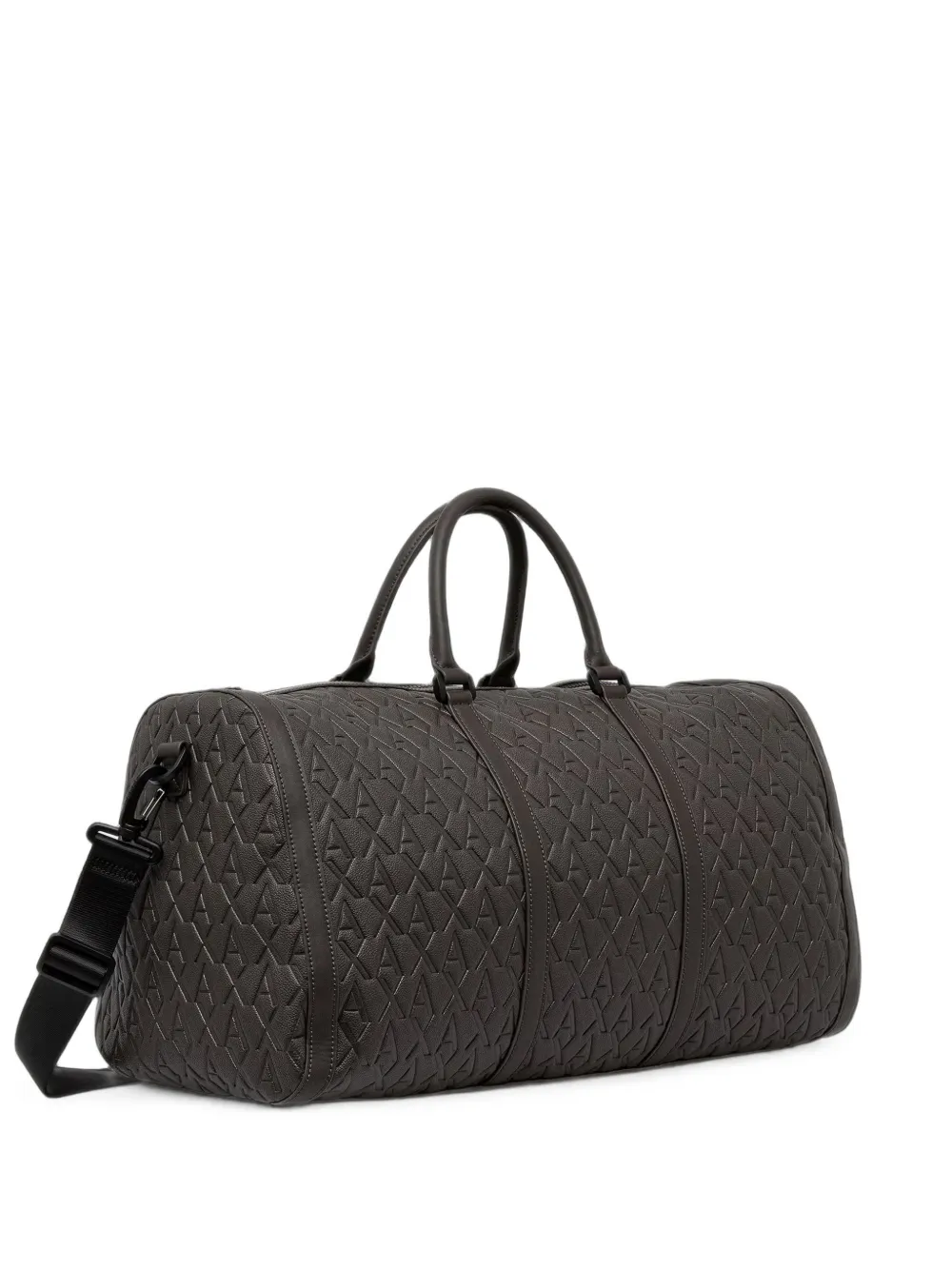 Armani Exchange all-over logo-embossed holdall - Marrone
