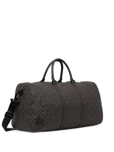 Armani Exchange all-over logo-embossed holdall
