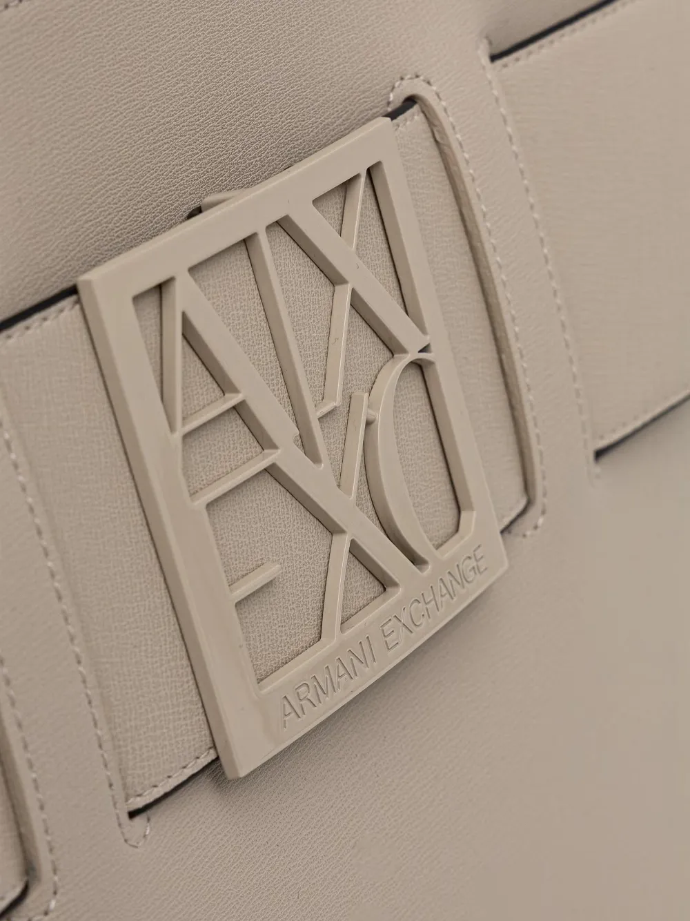 Armani Exchange Heuptas met logoplakkaat Beige