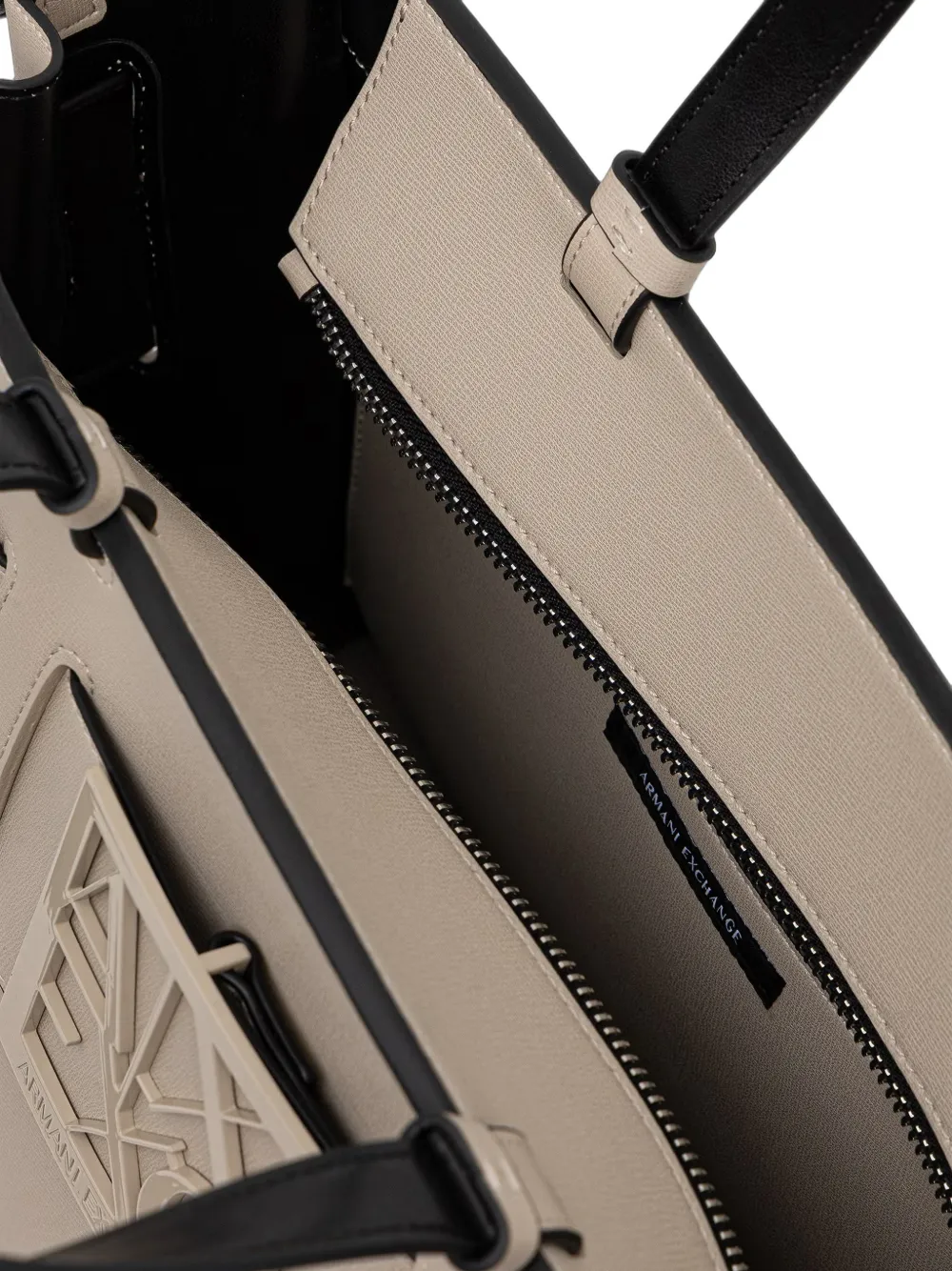 Armani Exchange Heuptas met logoplakkaat Beige
