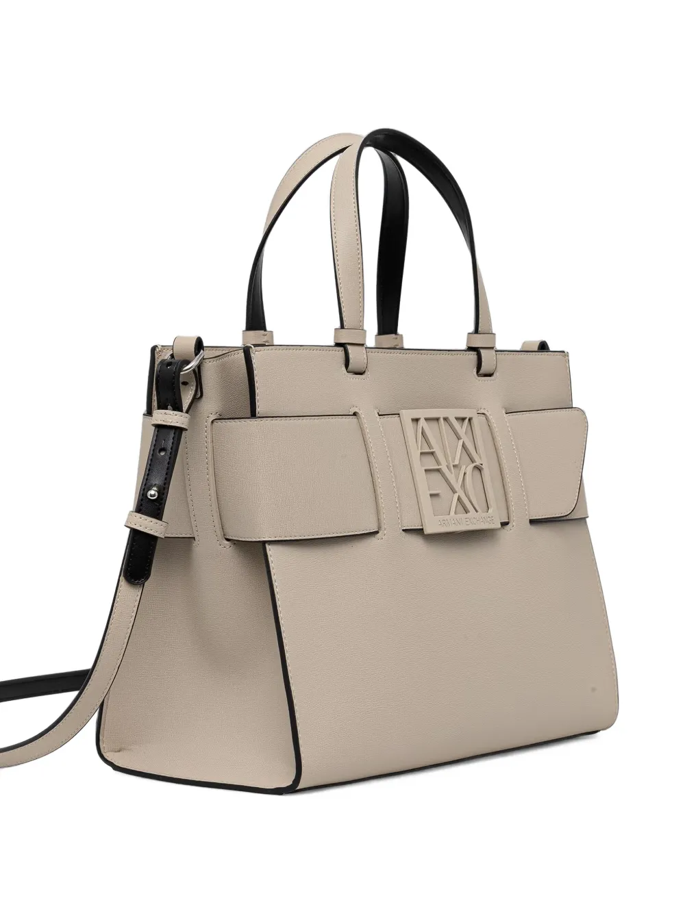 Armani Exchange Heuptas met logoplakkaat Beige