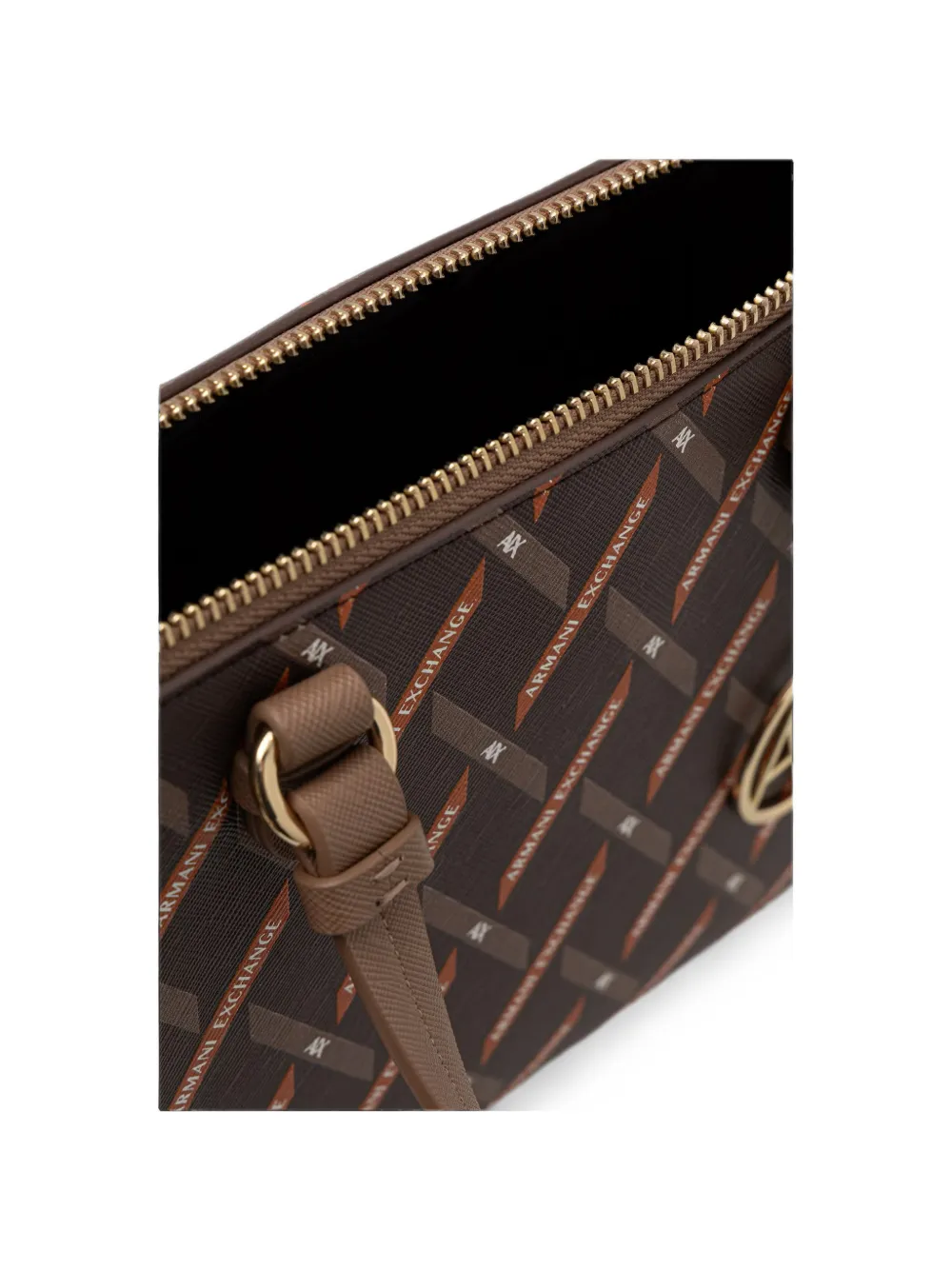 Armani Exchange Shopper met logoprint Bruin