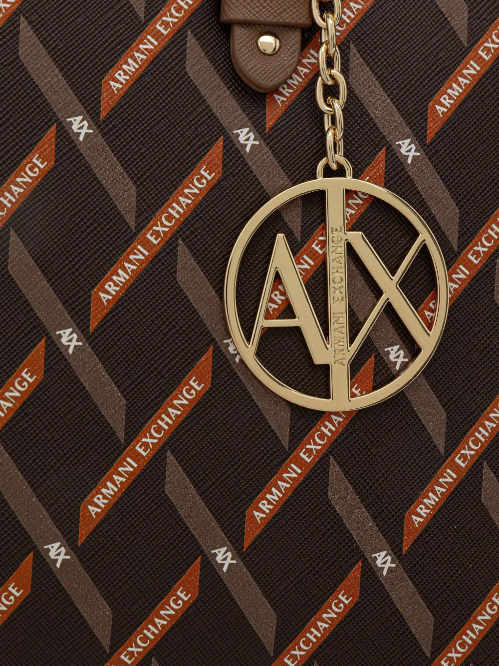 Armani Exchange Shopper met logoprint Bruin