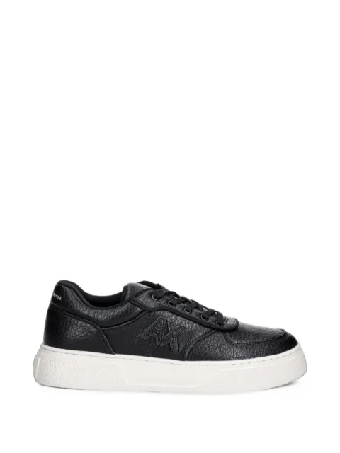 Armani Exchange logo-patch pebbled sneakers