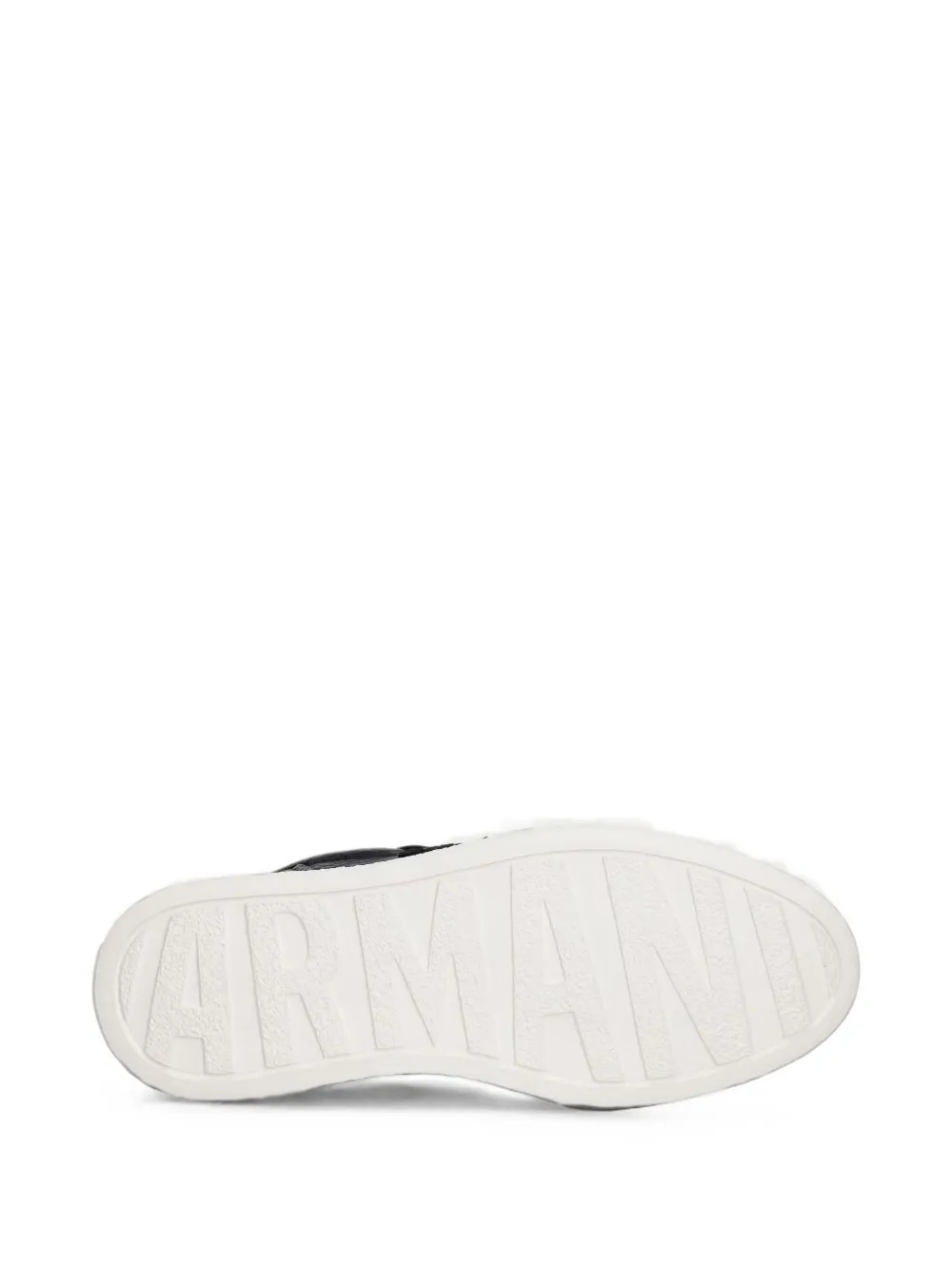 Armani Exchange logo-patch pebbled sneakers Zwart