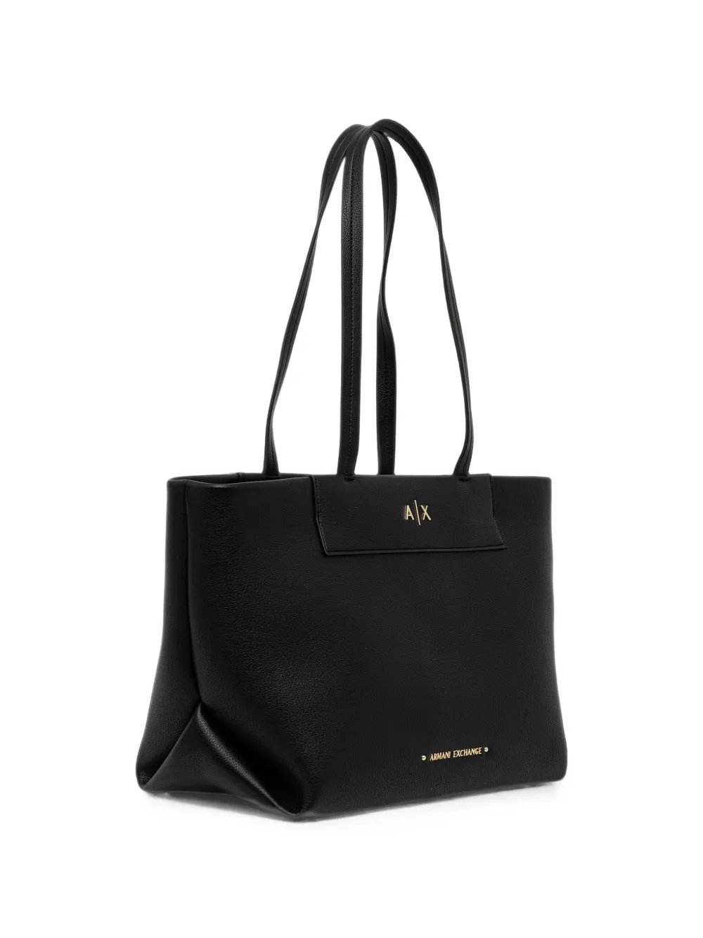 Armani Exchange logo-plaque tote bag Zwart