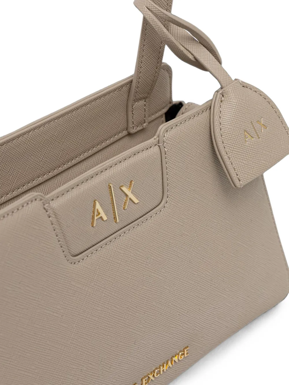 Armani Exchange Crossbodytas met logoplakkaat Beige