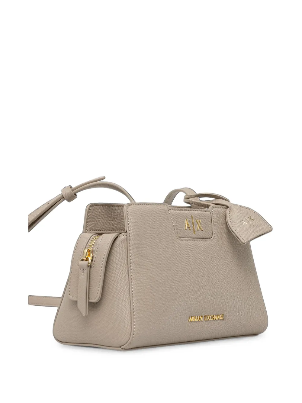 Armani Exchange Crossbodytas met logoplakkaat Beige