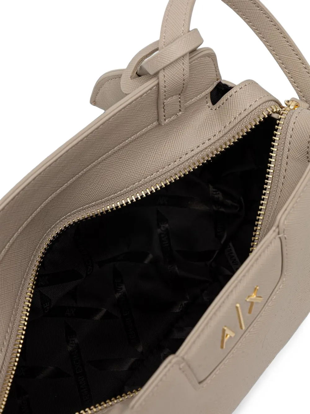 Armani Exchange Crossbodytas met logoplakkaat Beige