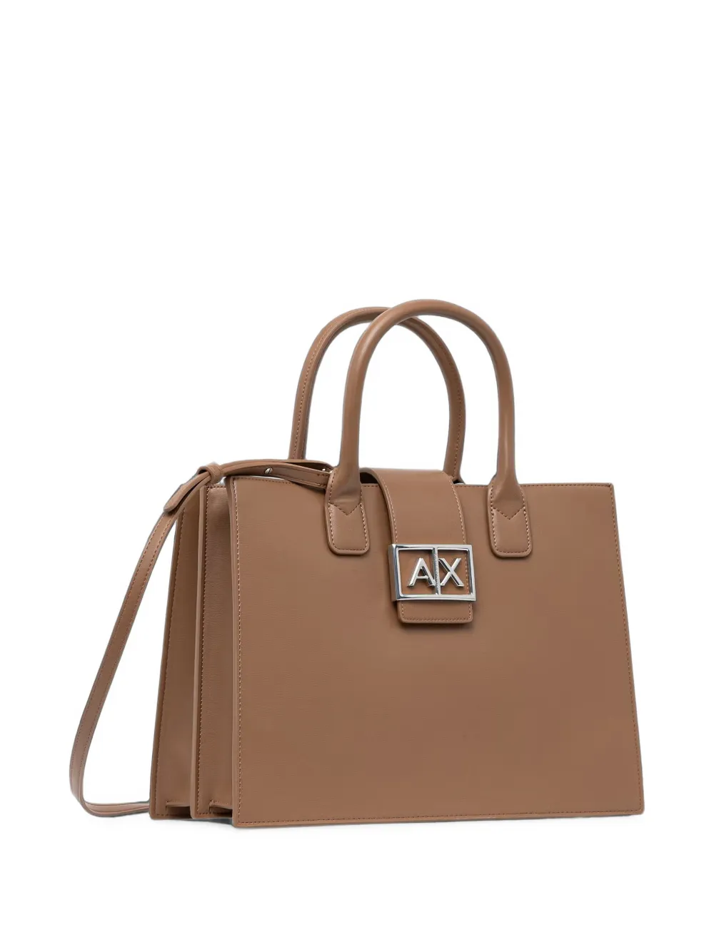 Armani Exchange Heuptas met logoplakkaat Beige