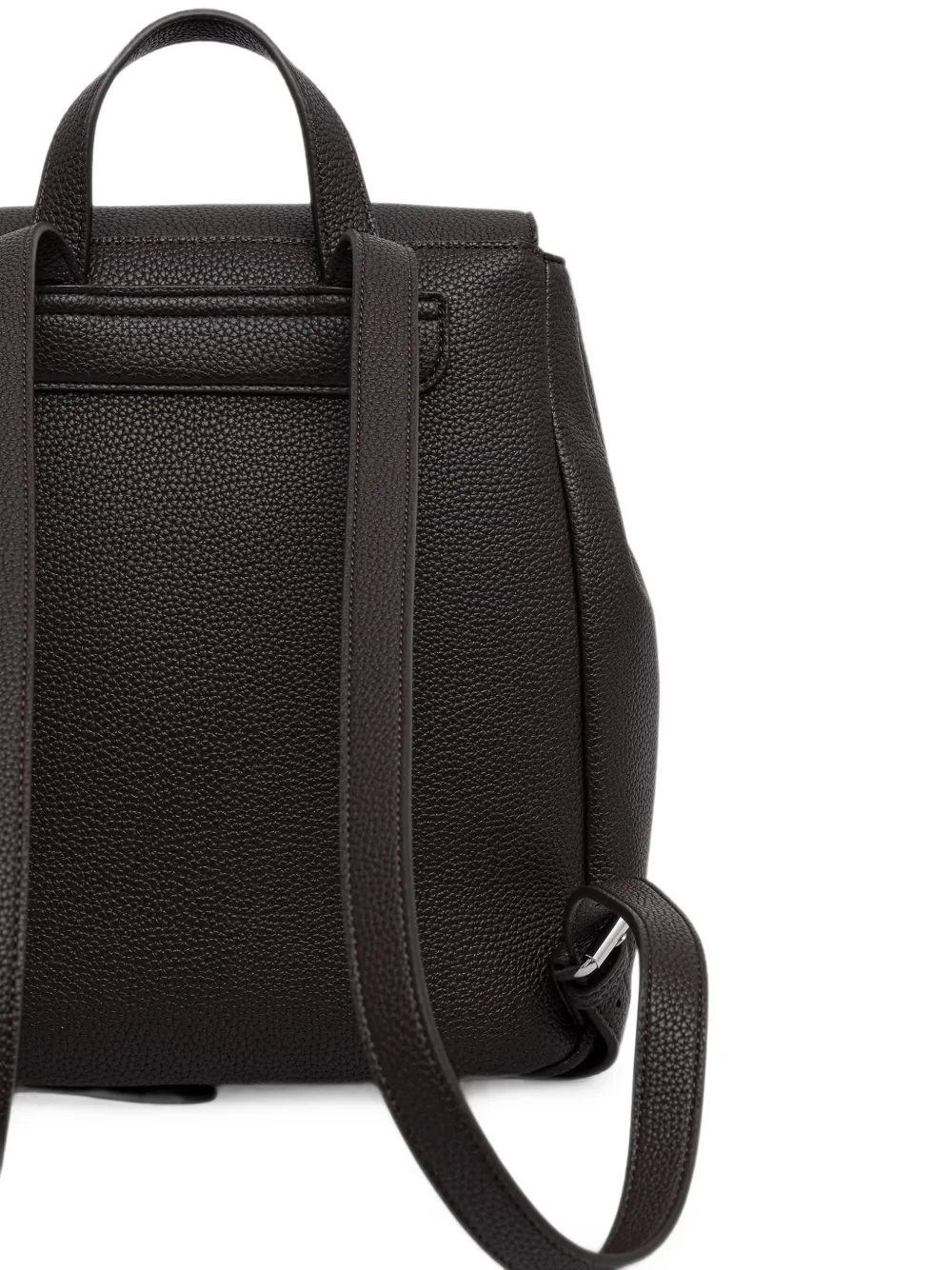 Armani Exchange logo-plaque pebbled backpack Bruin