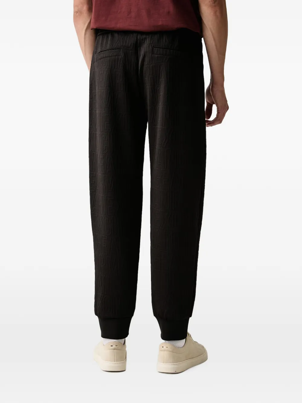 Armani Exchange Trainingsbroek met logo jacquard Zwart