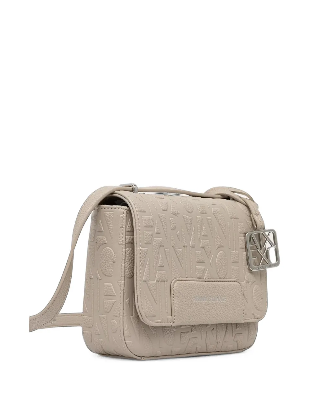 Armani Exchange Crossbodytas met logo-reliëf Beige