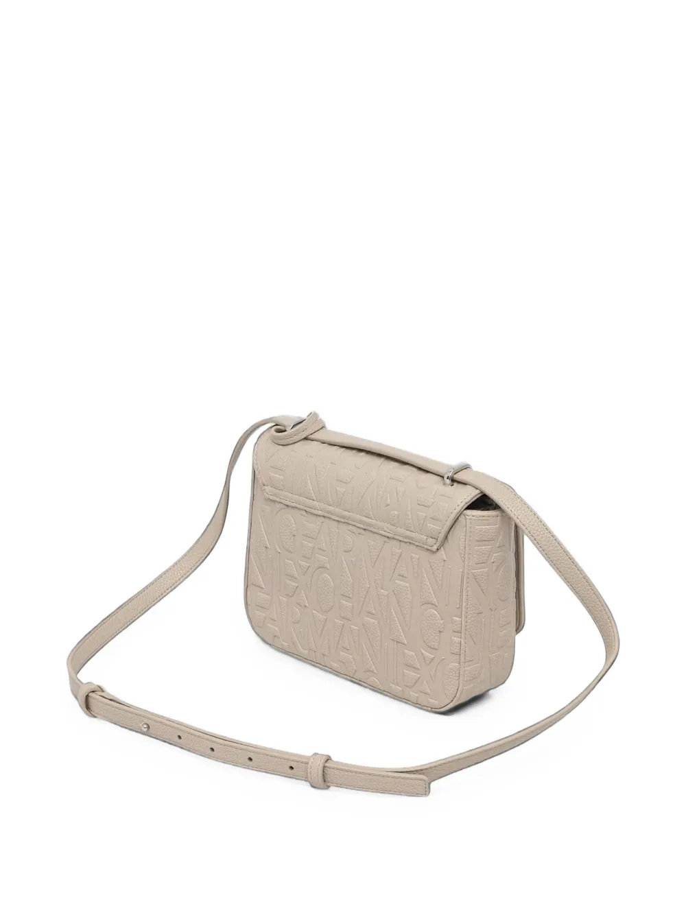 Armani Exchange Crossbodytas met logo-reliëf Beige