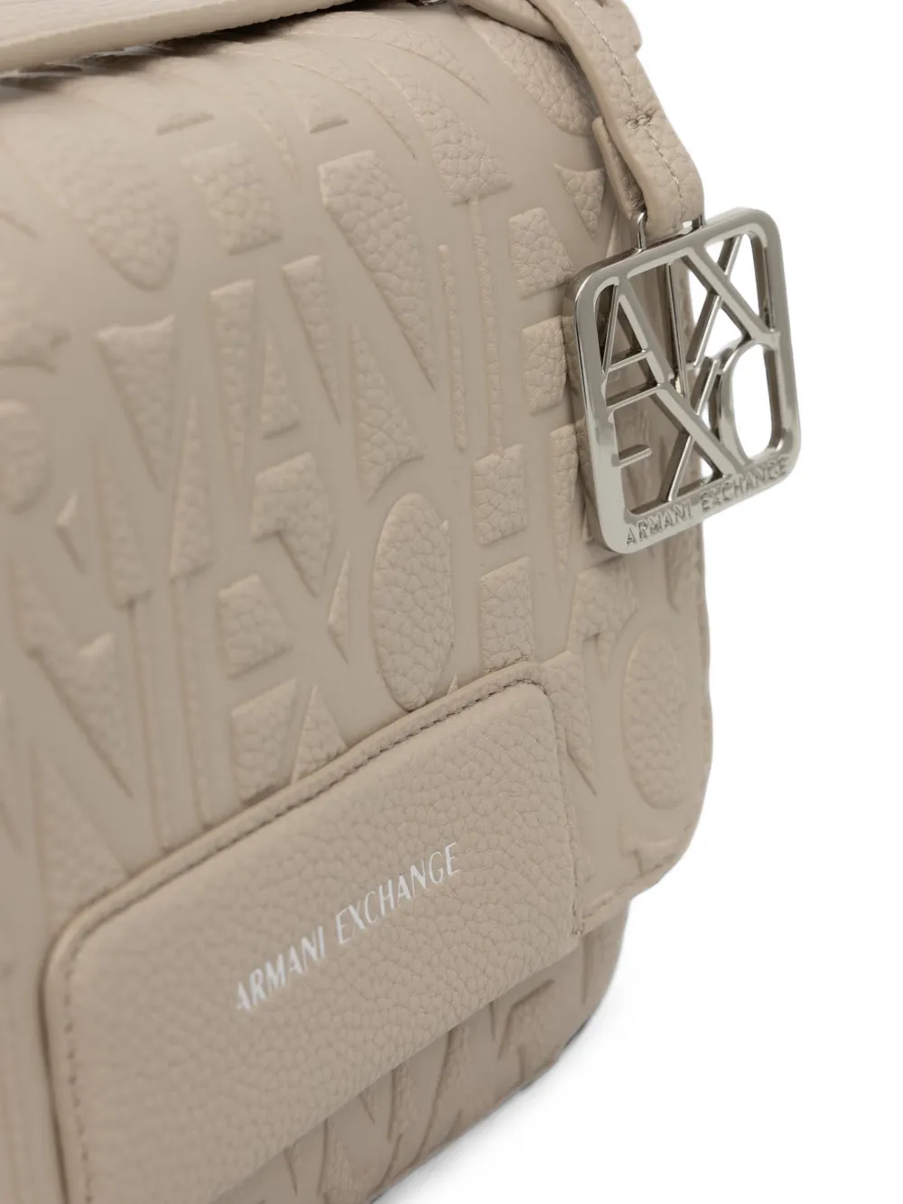 Armani Exchange Crossbodytas met logo-reliëf Beige