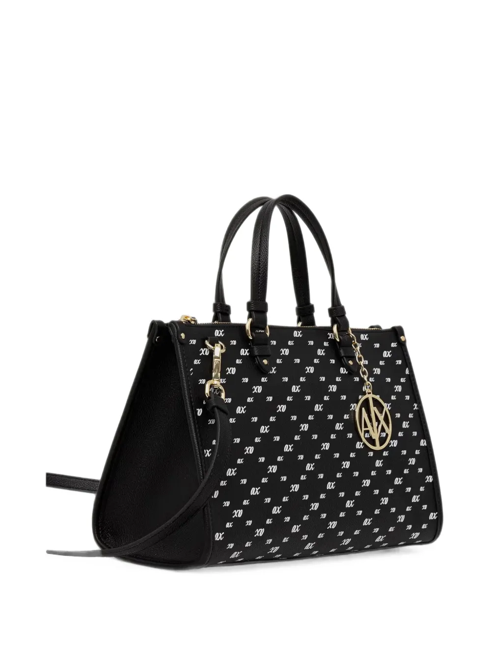 Armani Exchange Shopper met logoprint Zwart