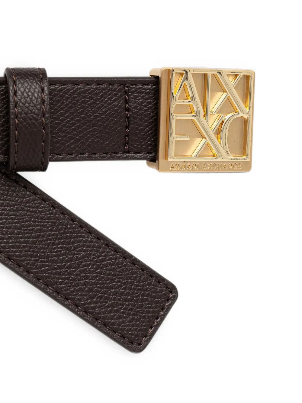 Armani Exchange Riem met logoplakkaat Bruin
