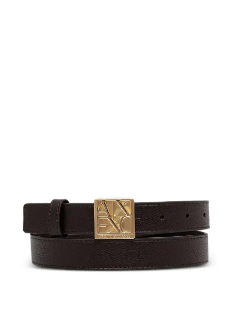 Armani Exchange riñonera texturizada con placa del logo