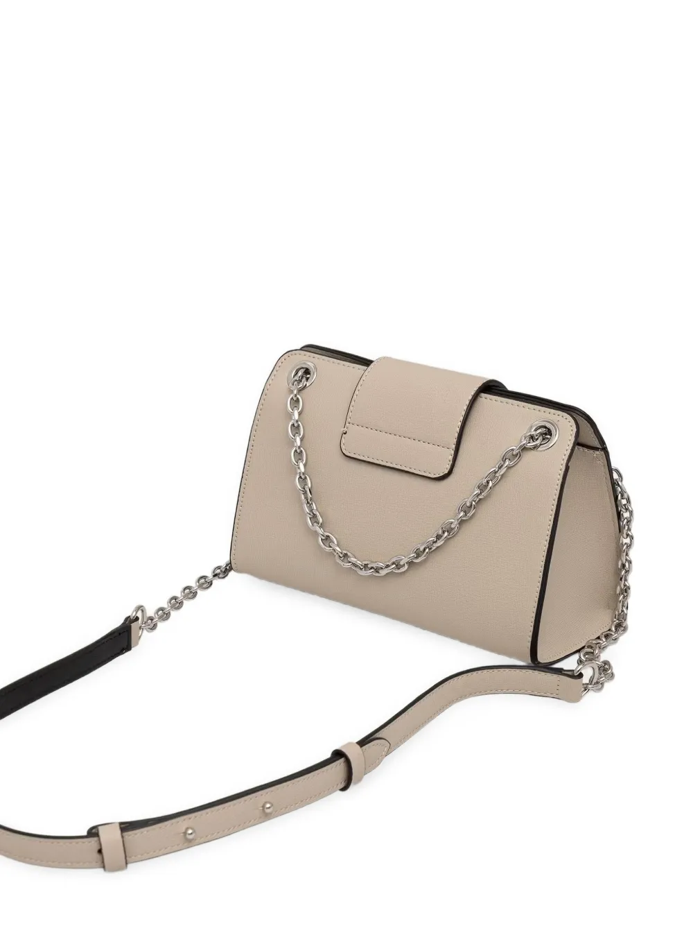 Armani Exchange Mini-tas met logoplakkaat en kettingband Beige