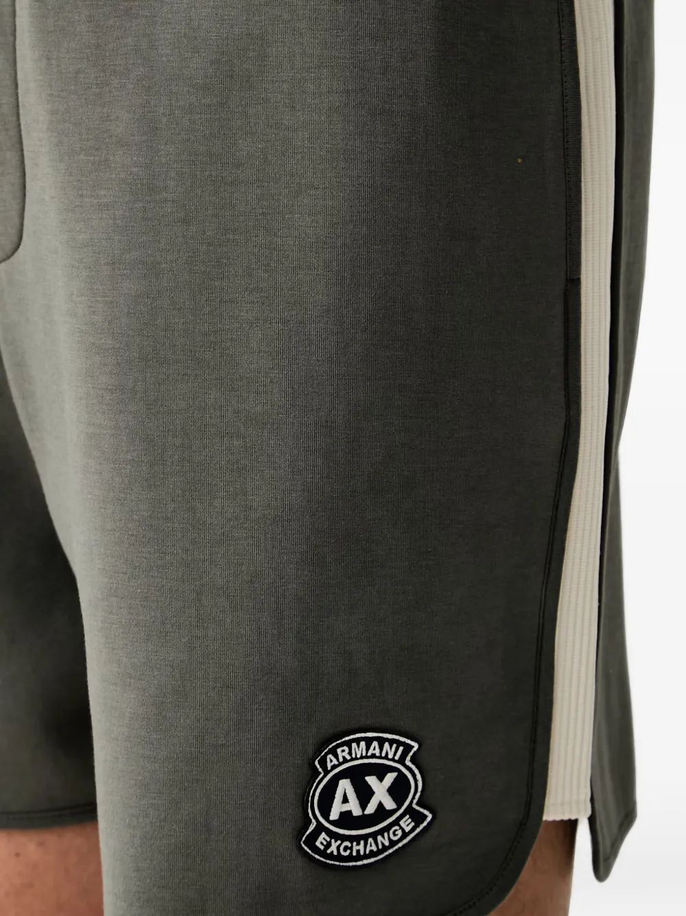 Armani Exchange Shorts met logopatch Grijs