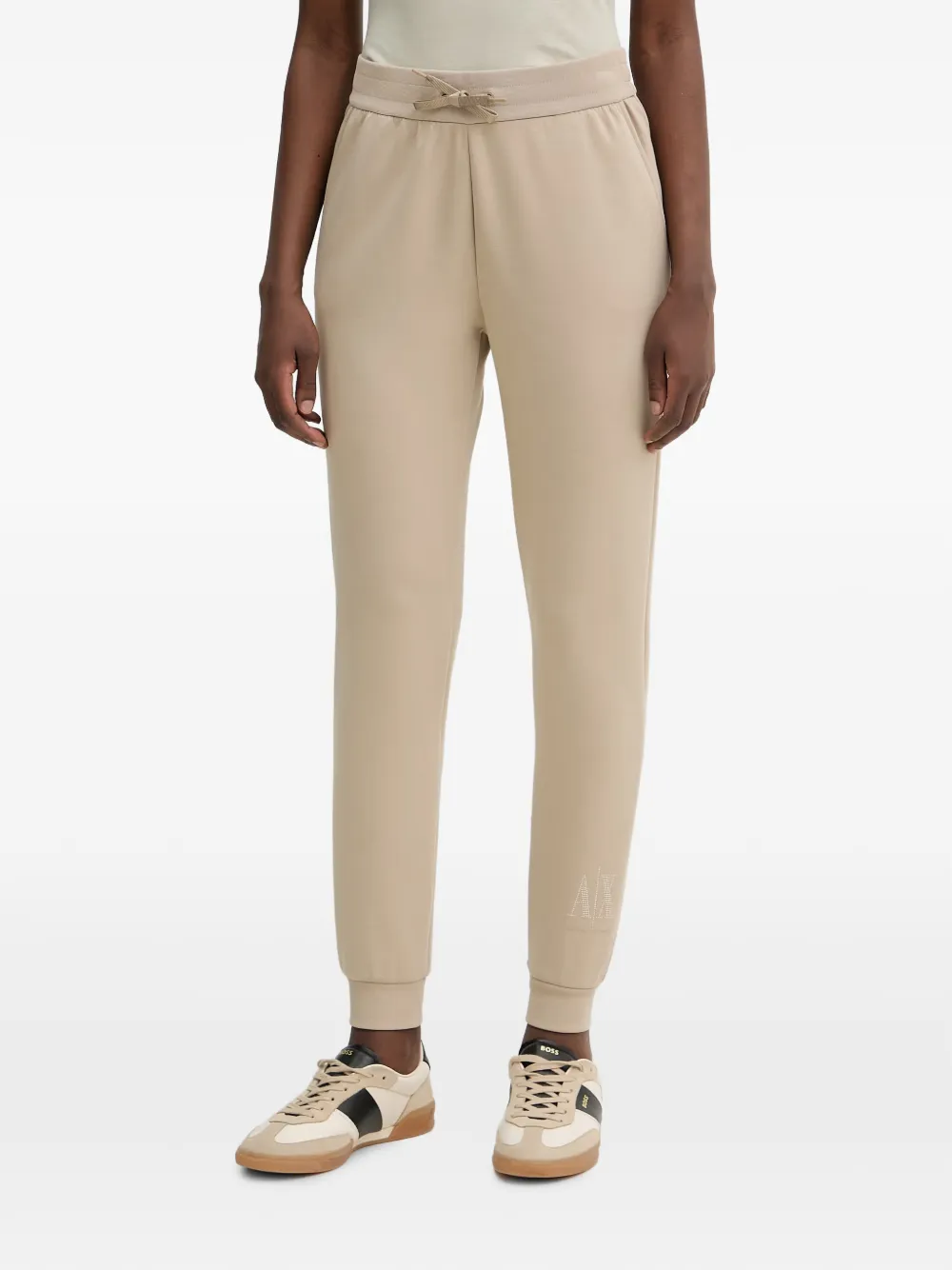 Armani Exchange logo-embellished track pants - Toni neutri