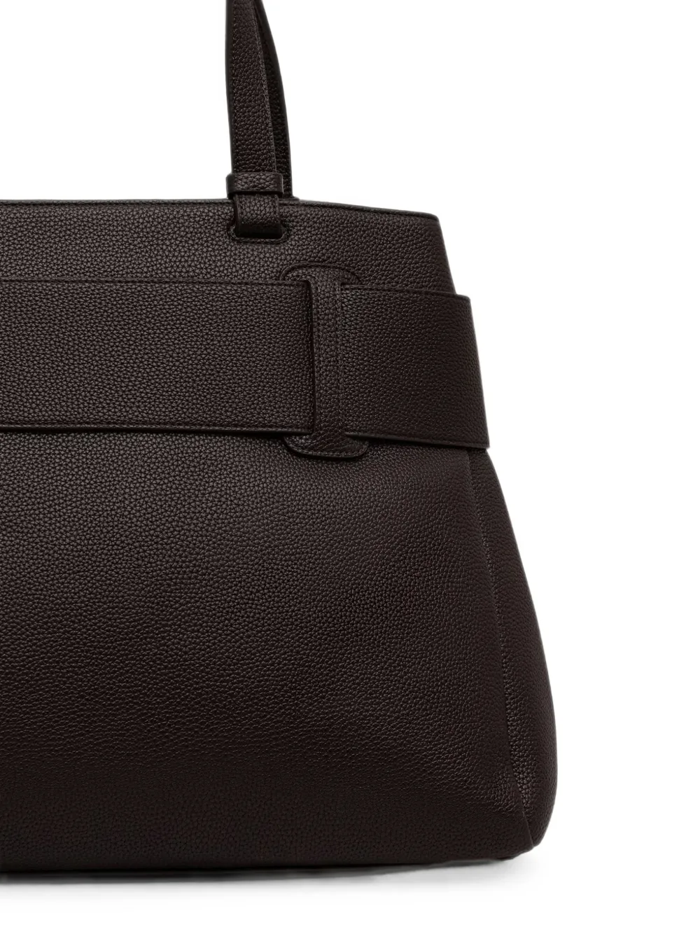 Armani Exchange Shopper met logoplakkaat en effect Bruin