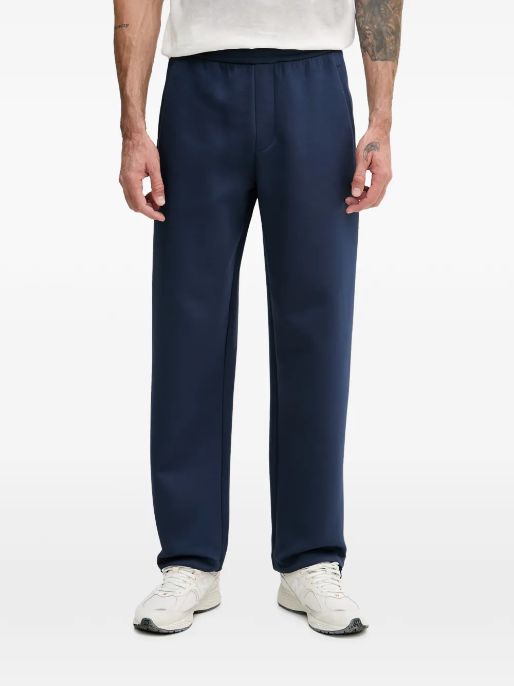 Armani Exchange drawstring-hem track pants - Blu