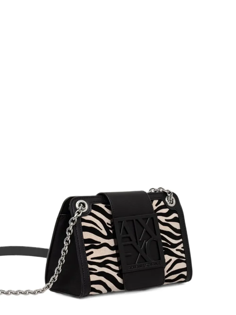Armani Exchange Mini-tas met zebraprint Zwart
