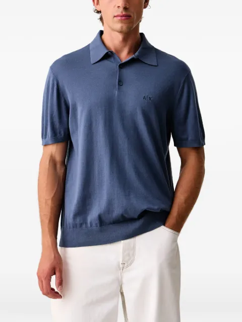 Armani Exchange logo-embroidered polo shirt