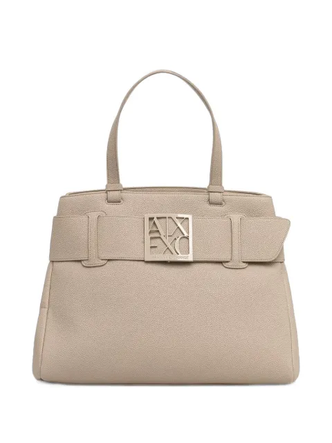 Armani Exchange bolso shopper con placa del logo