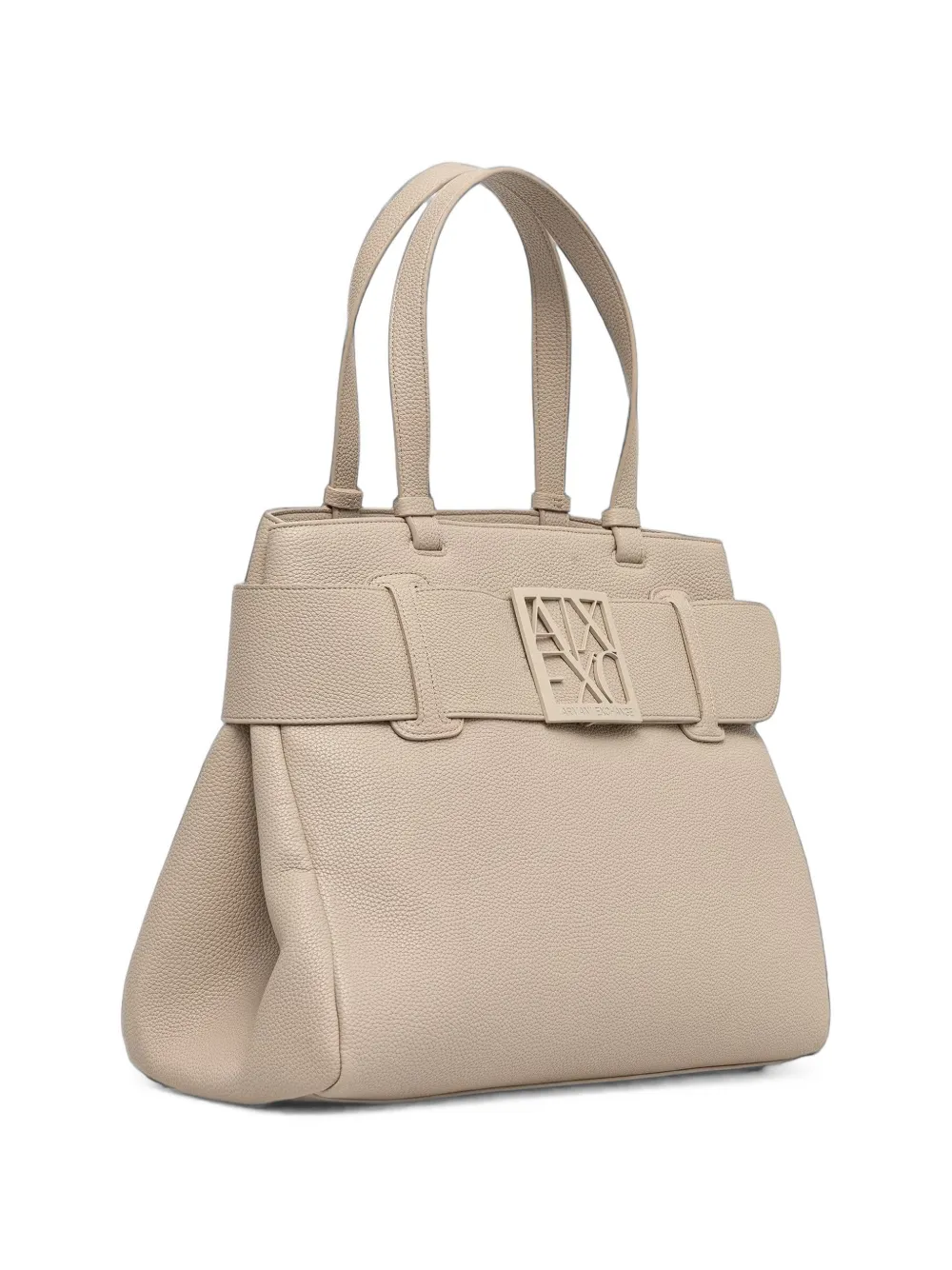 Armani Exchange Heuptas met logoplakkaat Beige